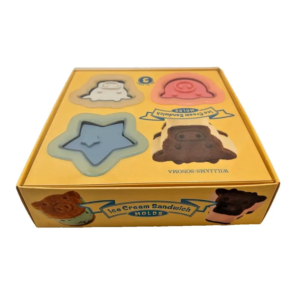 Williams Sonoma Ice Cream Sandwich Molds Set of 3 Cow Pig Star Cookie Dessert Ma